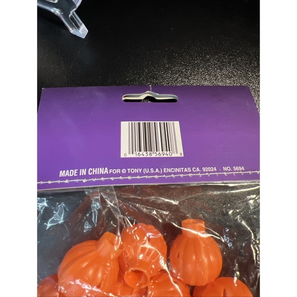 NEW Vtg Halloween JACK O LANTERN Orange Pumpkin Mini Light Snap on Covers 20pack - Picture 5 of 5